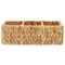 Casafield Set of 2 Water Hyacinth Divided Basket Organizers - Woven Bins for Bathroom, Bedroom, Laundry, Pantry, Shelves